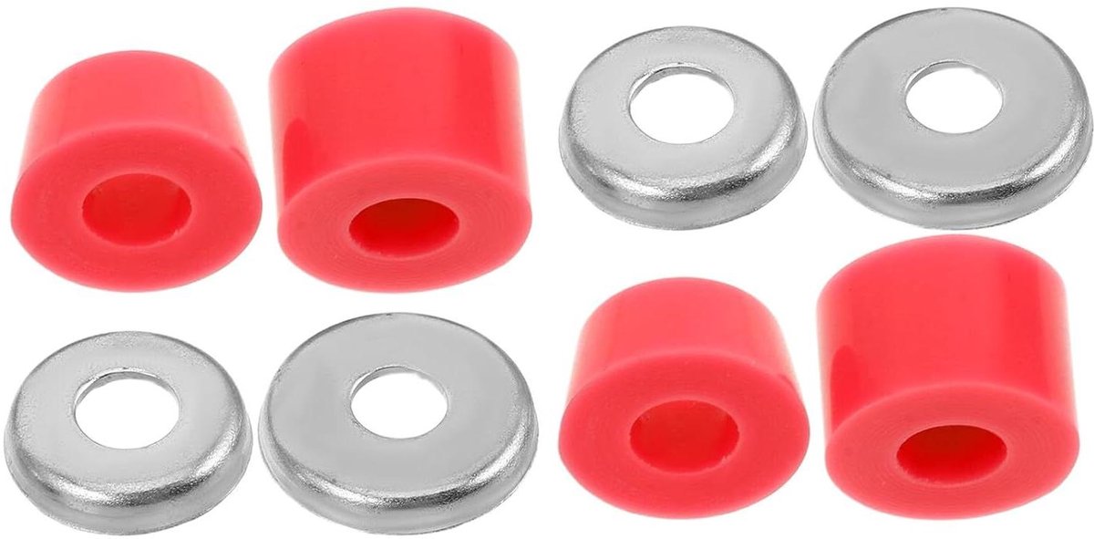 skateboard bussen truck onderdelen verbeter rijden antivibratie pu materiaal 4 stuks rood