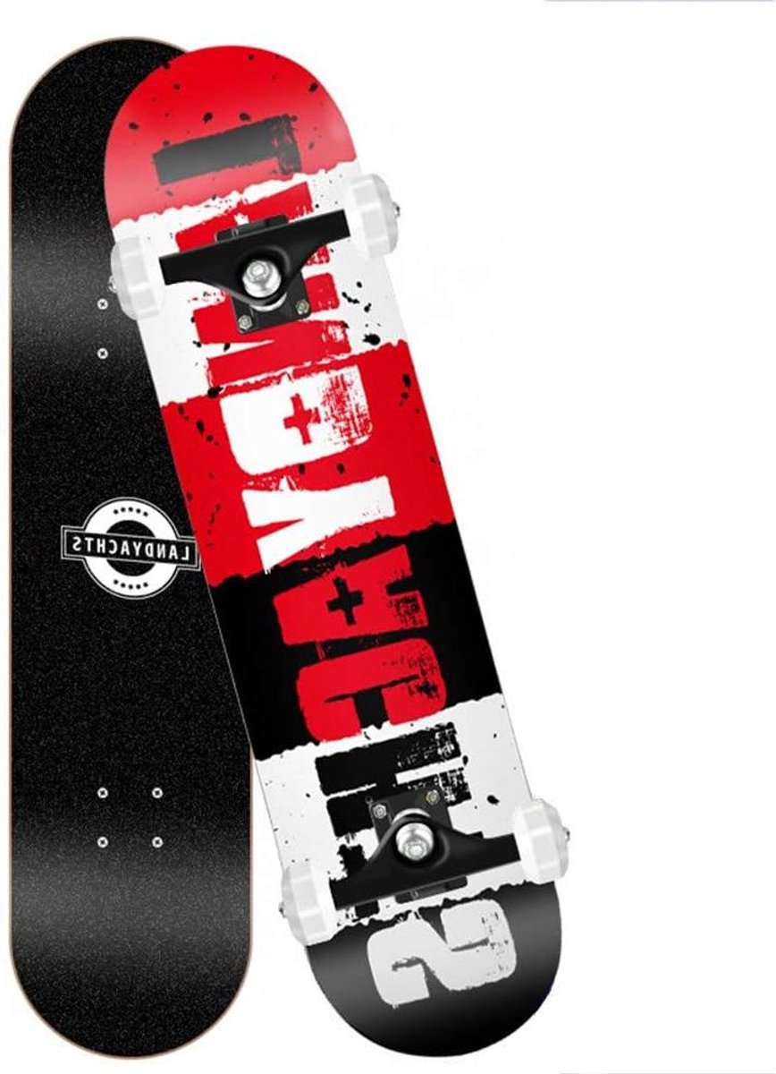Skateboard Complete - Beginners Board - Stunts en Tricks - Dubbele Kicktail - 31 Inch - Multicolor Skateonderdeel kopen online