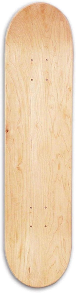 skateboard deck blank board street tricks dubbele concave 8 inch natuurlijk