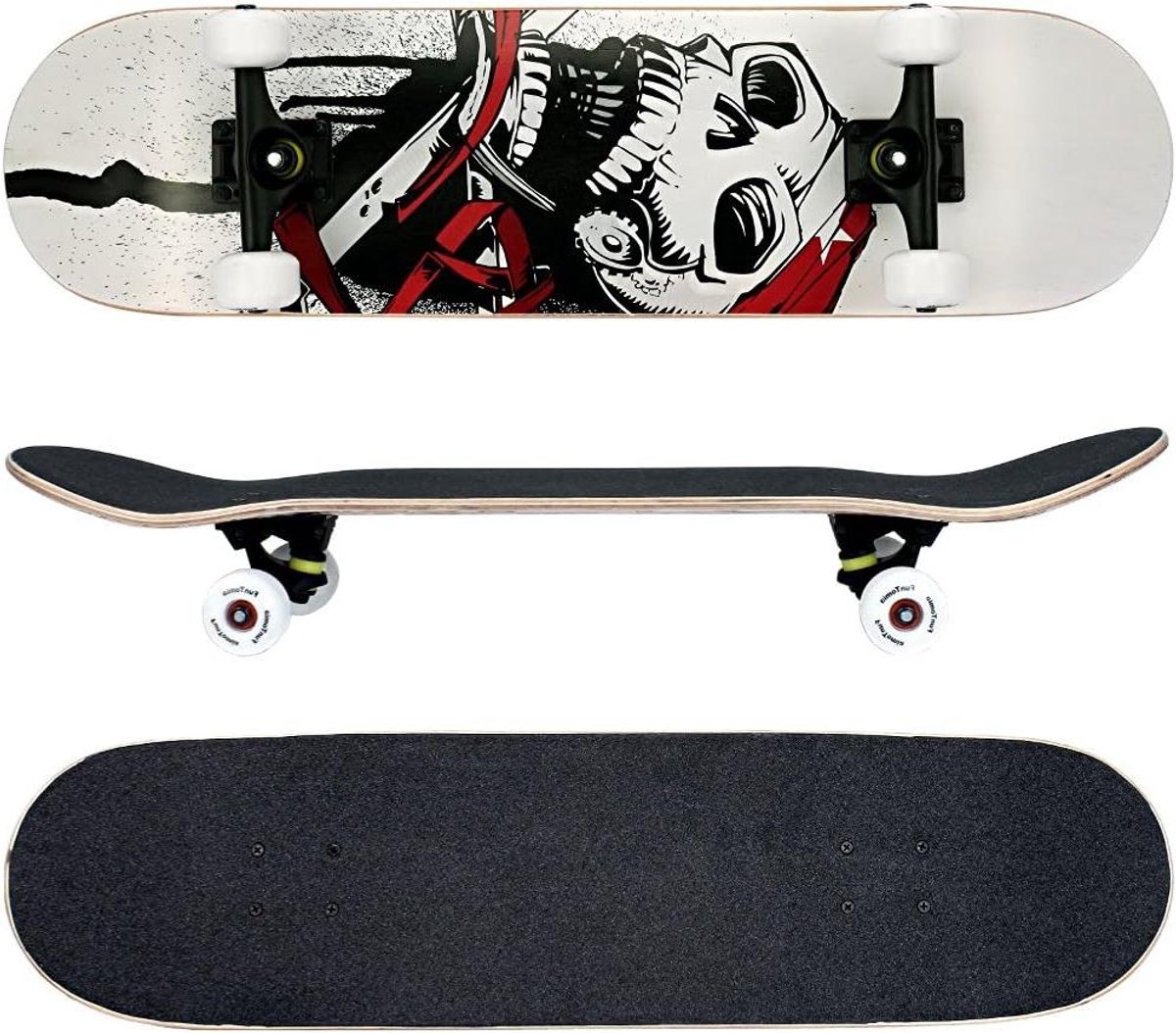 skateboard deck board outdoor cruisen 7 laags esdoornhout 785 cm lengte wit