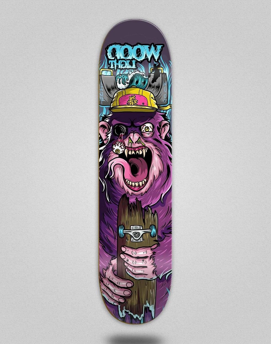 Skateboard Deck - Houten Plank - Straat Skaten - Freak Show Design - 8.25 Inch - Natuurlijk Hout Skateonderdeel kopen online