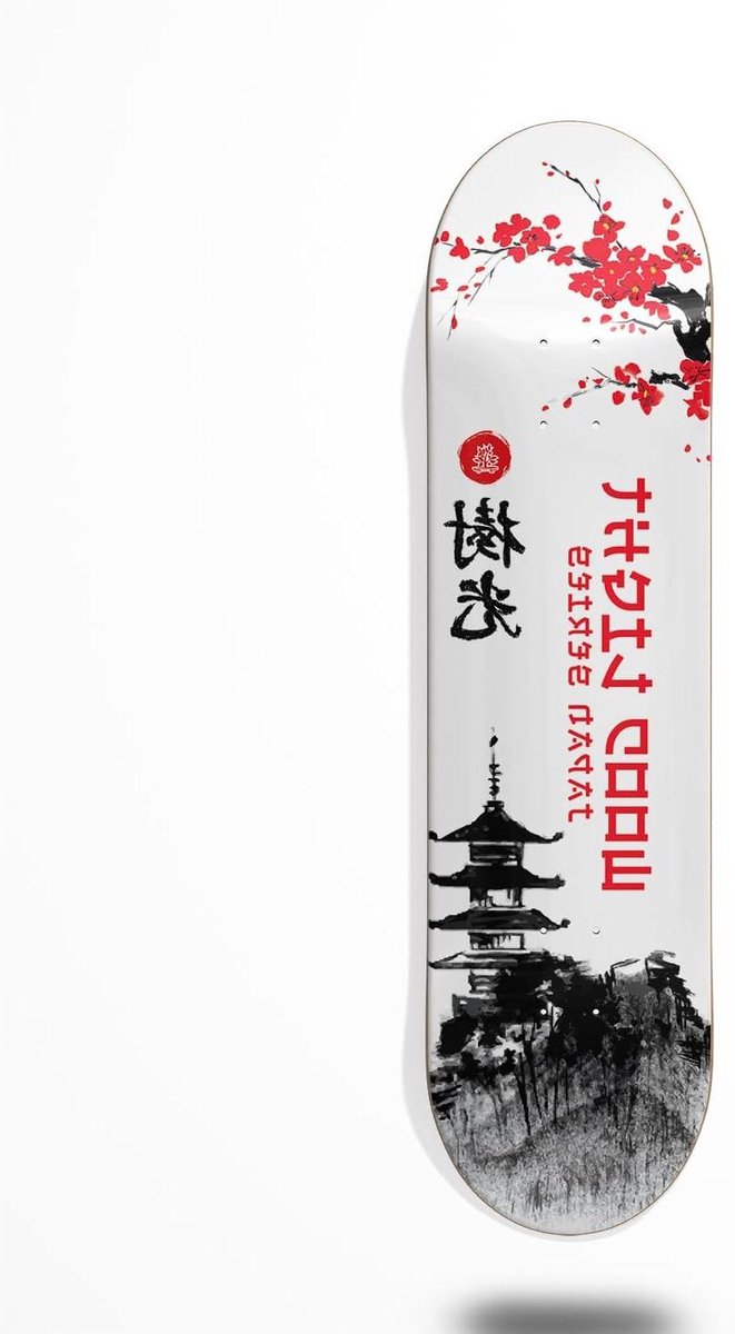Skateboard Deck - Houten Plank - Street Skate - Japan Serie Design - 8.5 Inch - Natuurlijk Skateonderdeel kopen online