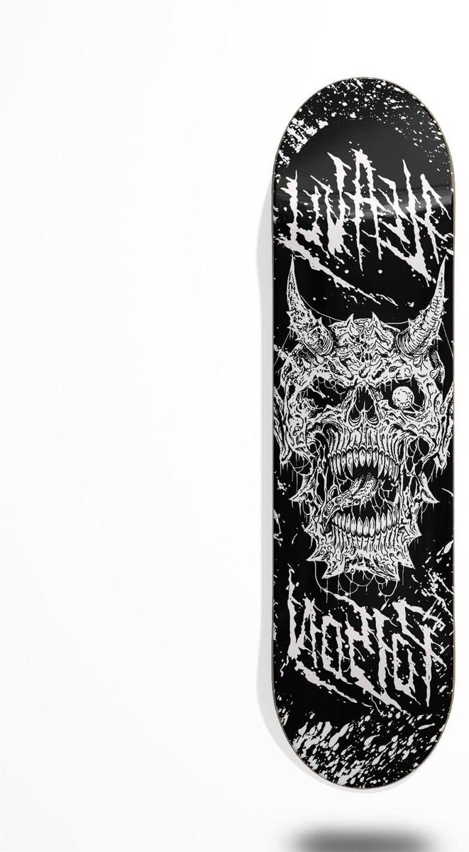 Skateboard Deck - Houten Plank - Street Skaten - Demon Print - 8.25 Inch - Zwart Skateonderdeel kopen online
