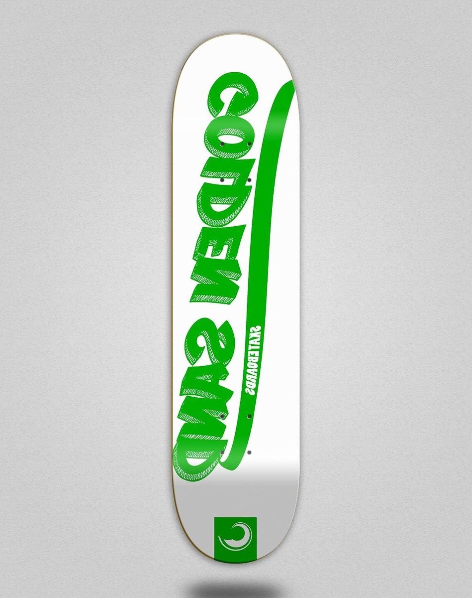 Skateboard Deck - Houten Plank - Street Skaten - Duurzaam Ontwerp - 8.25 Inch - Wit Groen Skateonderdeel kopen online