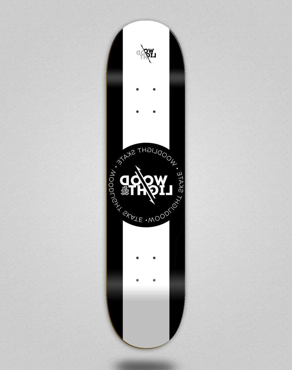 skateboard deck houten plank street skaten klassiek design 85 inch wit