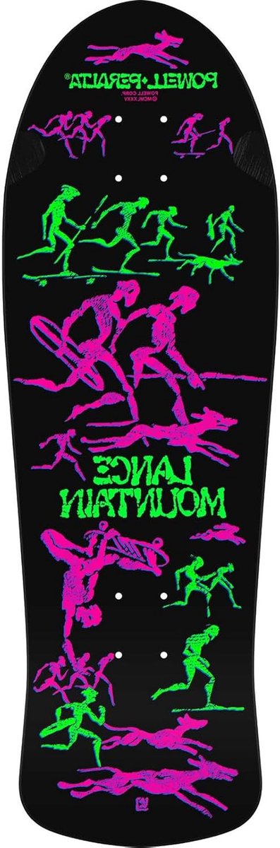 Skateboard Deck - Old School Board - Cruisen en Skaten - Heruitgave Constructie - 9.9 inch Breed - Blacklight Editie Skateonderdeel kopen online
