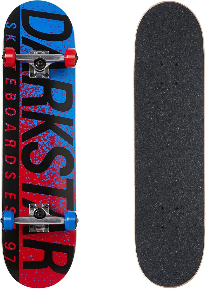 Skateboard - Deck Plank - Straat Skaten - Compleet Deck - 8.0 x 31.56 - Rood Blauw Skateonderdeel kopen online