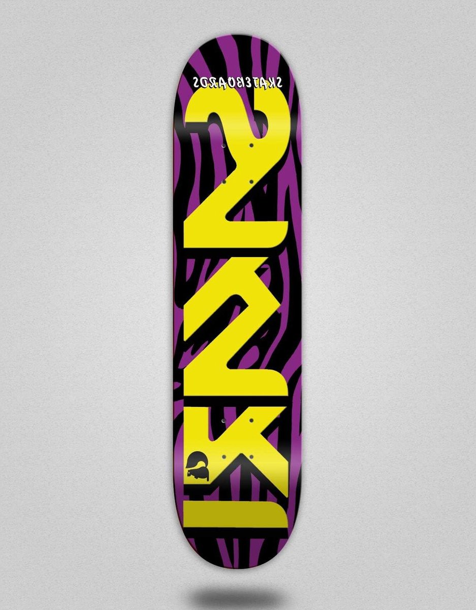 skateboard deck plank street skating zebra patroon 8 25 inch paars