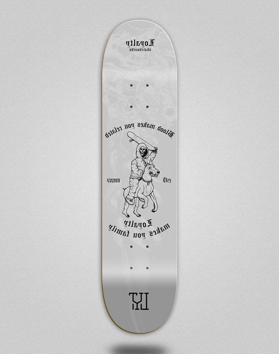 skateboard deck skate deck skaten bloed maakt grijs 7 875 inch grijs