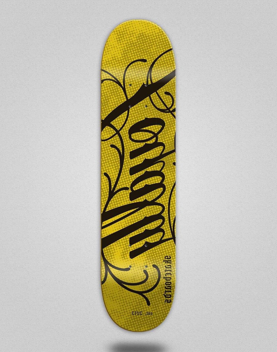 Skateboard Deck - Skateboard Plank - Skateboarden - Icon Yellow Design - 7.875 inch - Geel Skateonderdeel kopen online