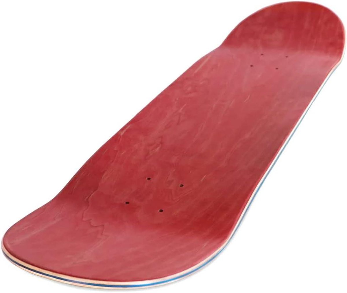 Skateboard Deck - Skatedeck Blank - Skateboarden - 7 Lagen Canadees Esdoorn - 8.25 inch - Rood Skateonderdeel kopen online