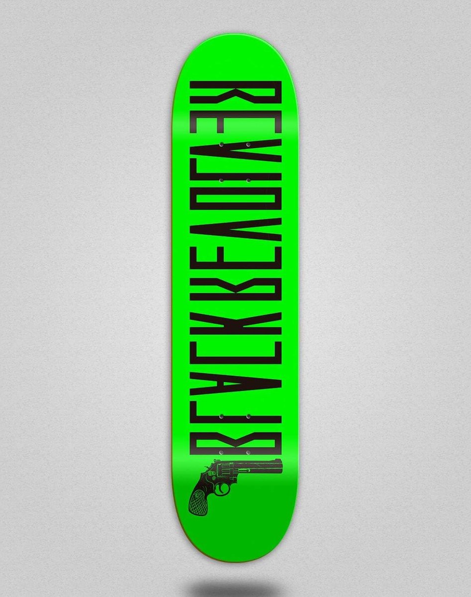 skateboard deck tabla skate street skateboarding revolver design 8 5 inch groen zwart