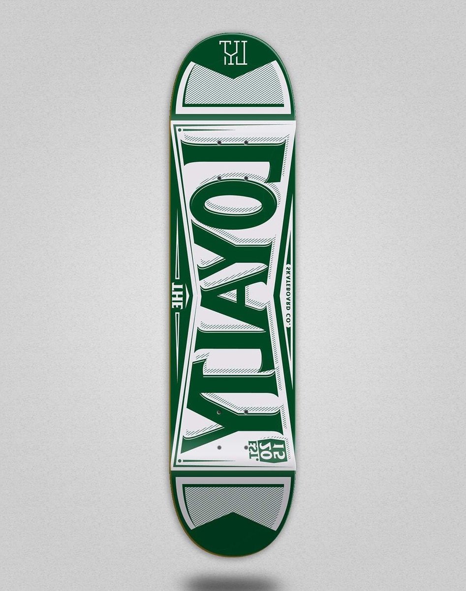 skateboard dek deck plank skateboarden label design 7 875 inch groen