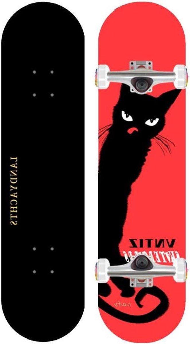 skateboard longboard balans training 7 laags esdoorn 79x20x14cm zwart