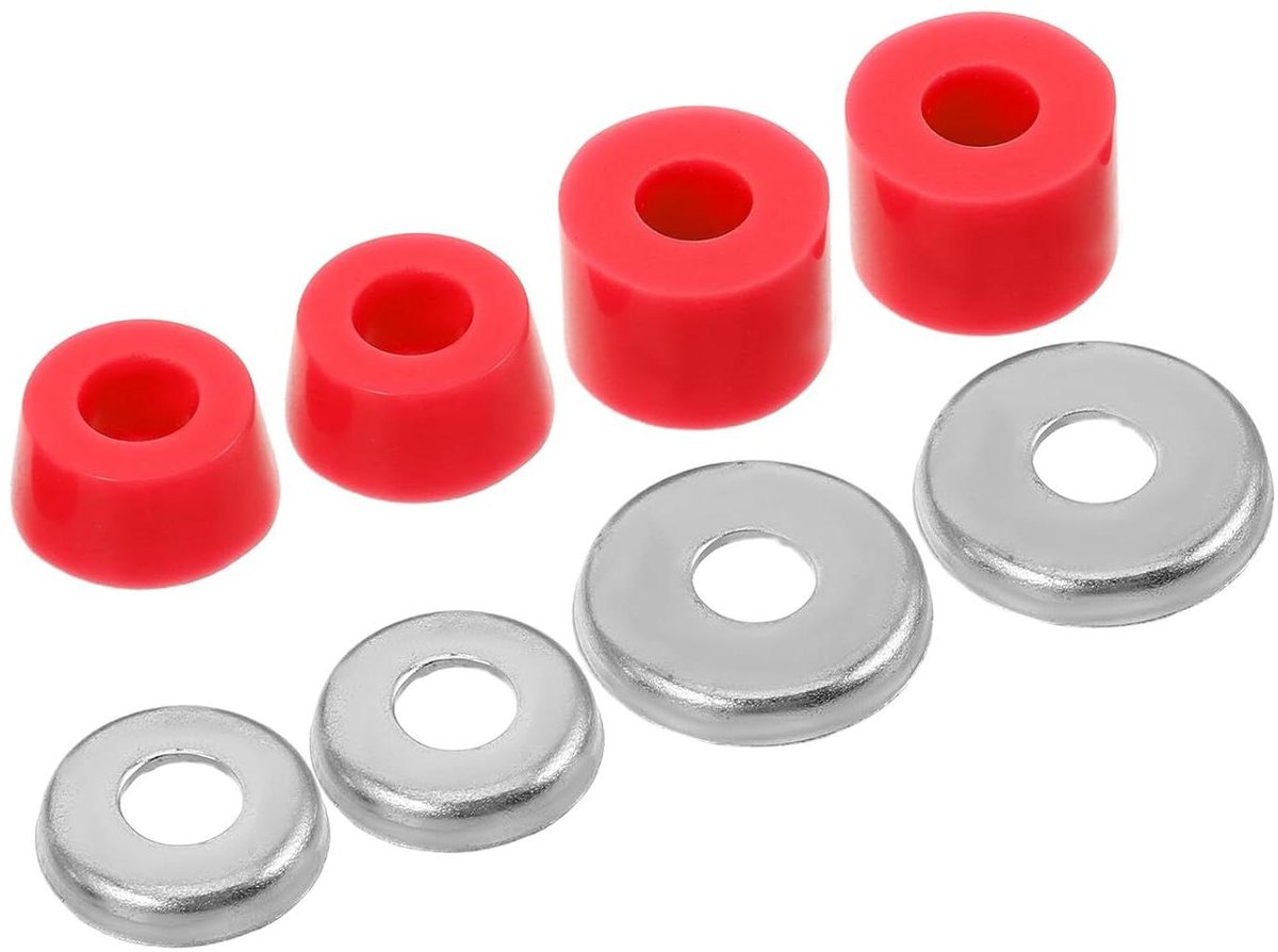 Skateboard Onderdelen Set - Bussen Riser Pads - Soepel Rijden - Verstelbare Hardheid - 45 Gram - Rood Skateonderdeel kopen online