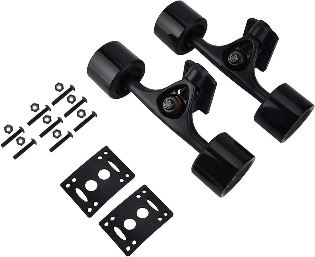 Skateboard Onderdelen Set - Longboard Accessoires - Skateboard Reparatie - Hoge Duurzaamheid Polyurethaan - 70 mm Wielen - Zwart Skateonderdeel kopen online