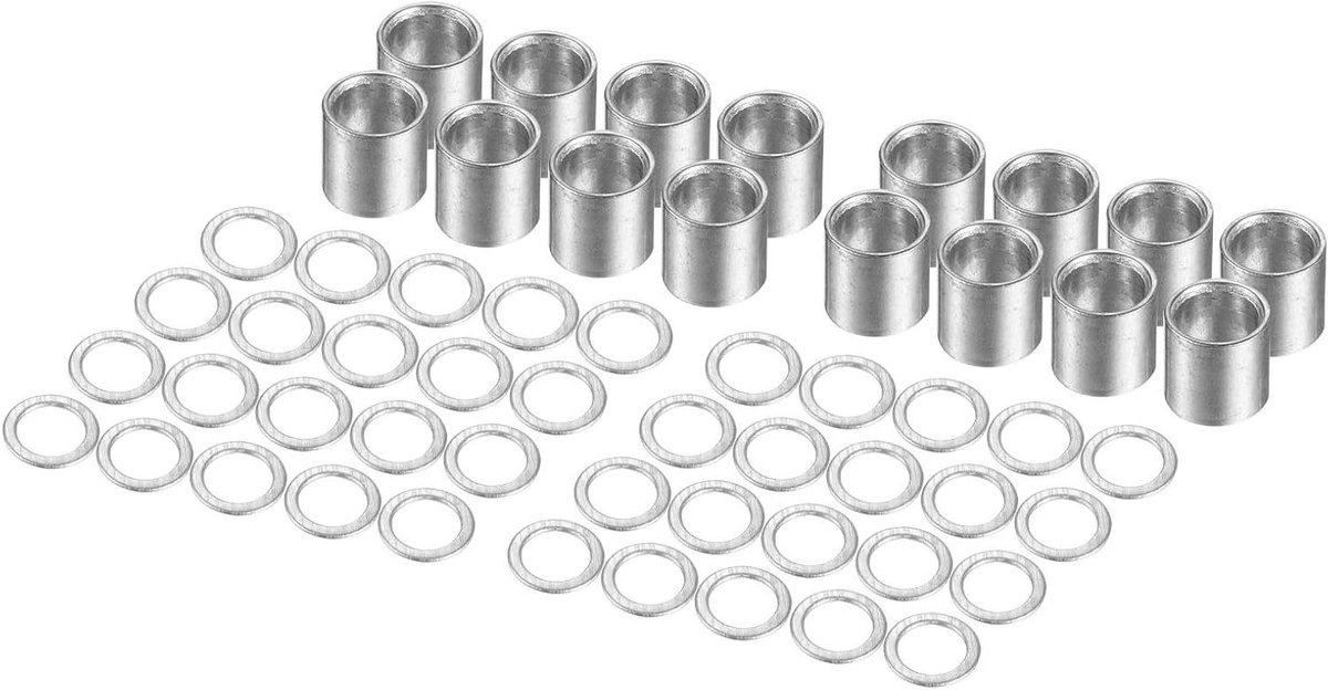 Skateboard Onderdelen Set - Speed Ring Spacers - Soepel Rijden - Verhoogt Snelheid - 56 Stuks - Zilver Skateonderdeel kopen online