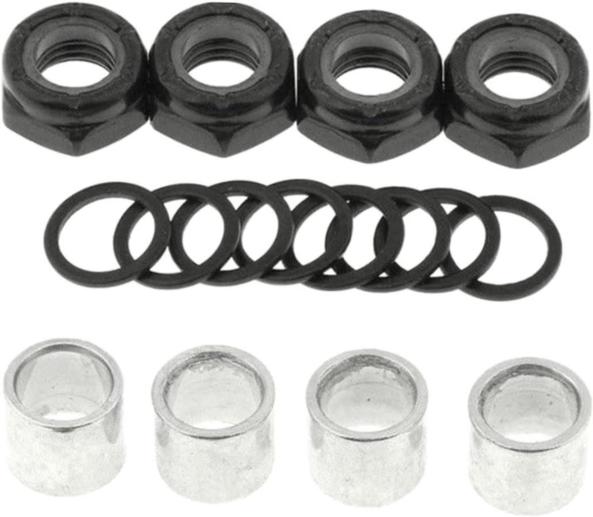 skateboard onderdelen truck set onderhoud en reparatie aluminium legering 8 delig zwart