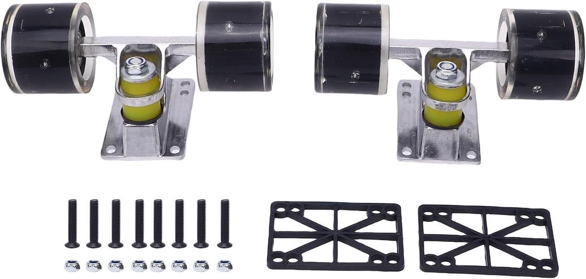 Skateboard Onderdelen - Trucks en Wielen - Street Cruising - Magnetische Kernwielen - 32 Inch Trucks - Zwart Skateonderdeel kopen online