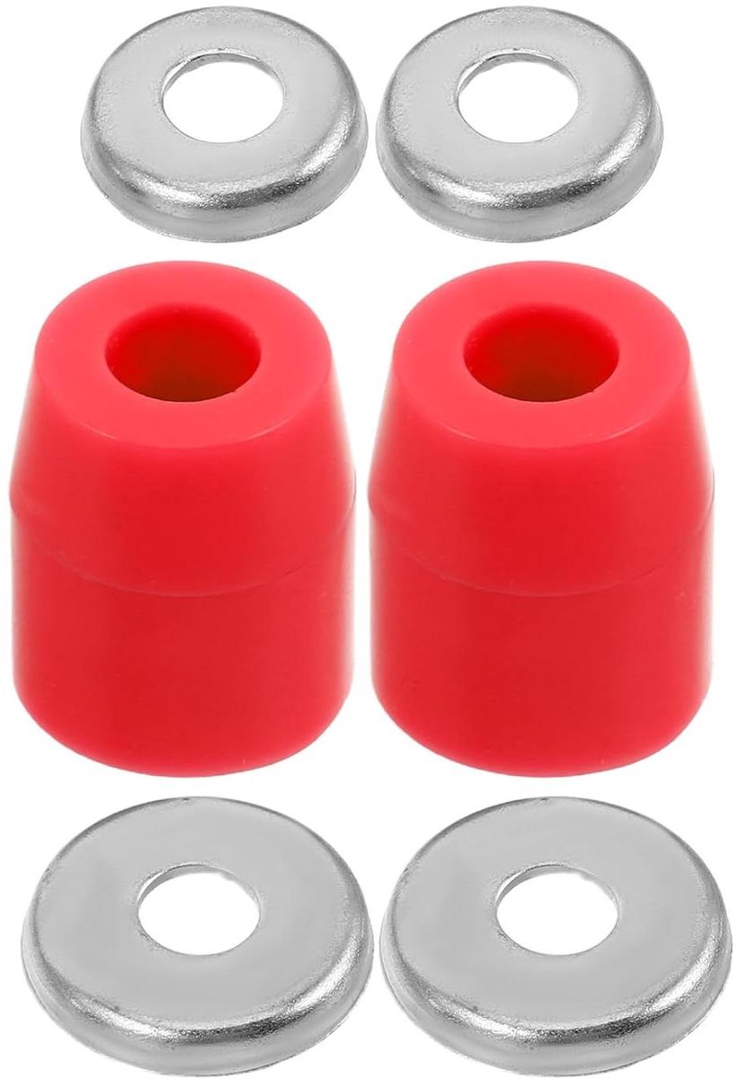 skateboard schokdempers longboard bussen verbeterde wendbaarheid trillingsdempers 4 stuks rood
