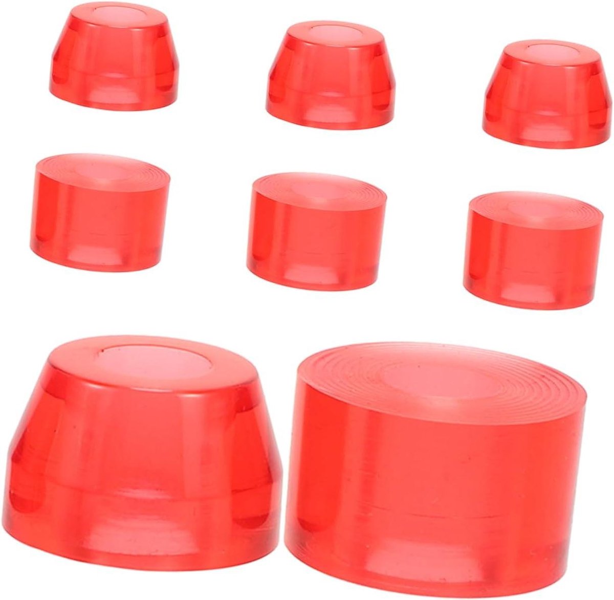 skateboard schokdempers pu pakkingen verbeterde stabiliteit hoge elasticiteit 8 stuks rood