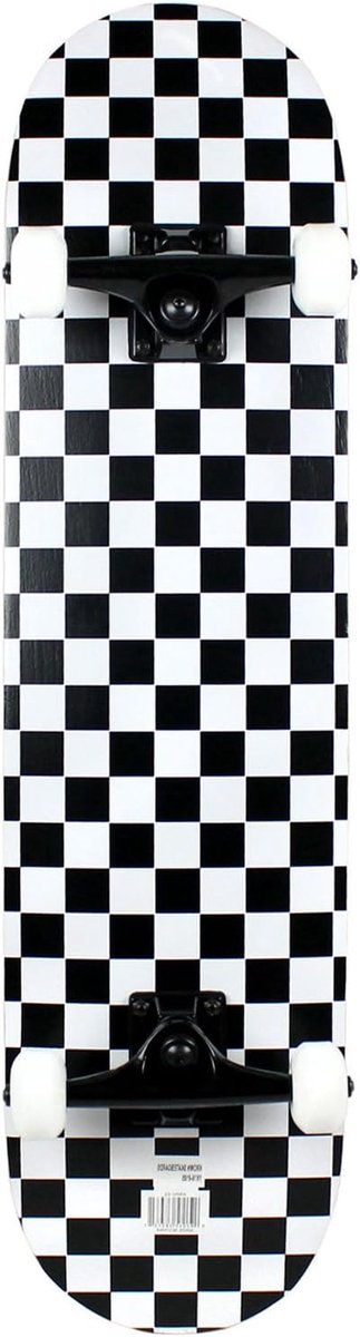 Skateboard - Skateboard deck - Straat skateboarden - 7-laags esdoorn constructie - 7.75 inch - Zwart Wit Skateonderdeel kopen online