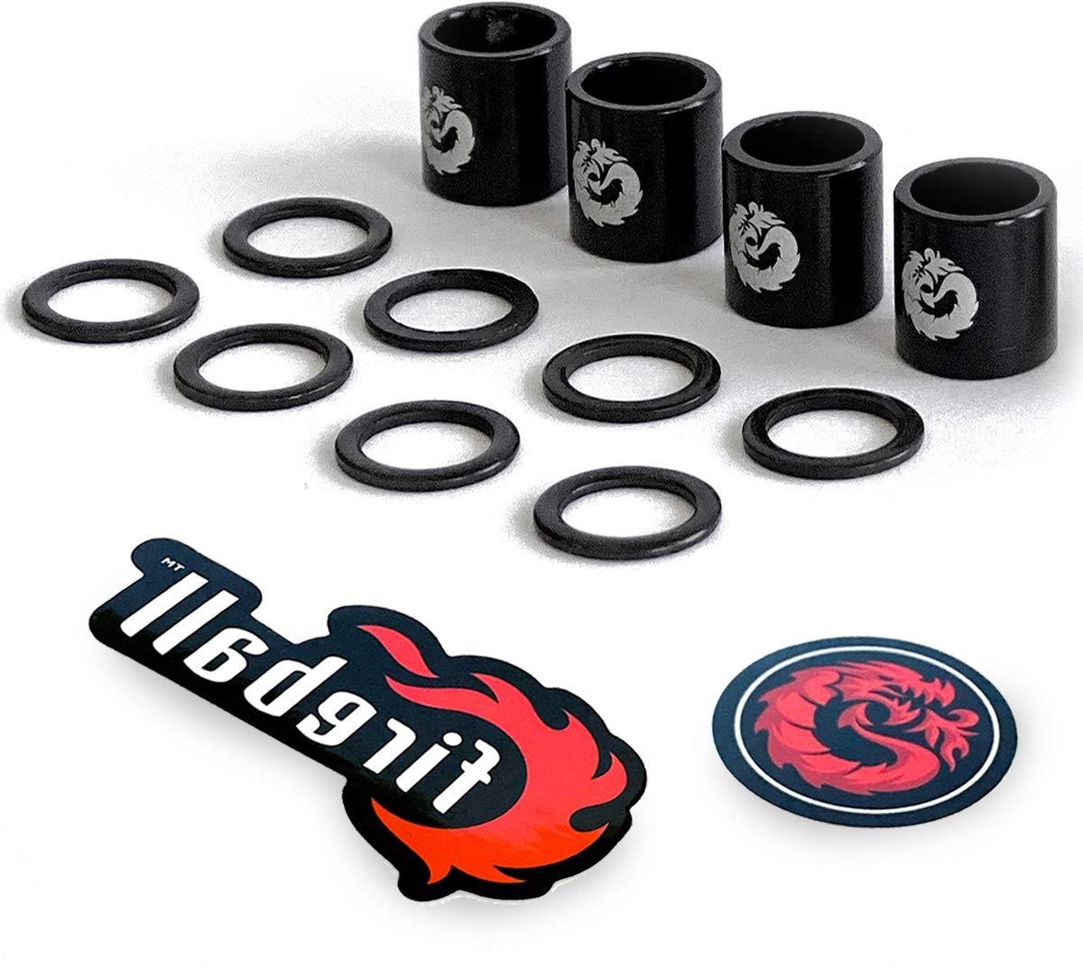 Skateboard Spacers - Longboard Ringen - Board Onderhoud - Zink IJzer Metaal - 9 gram - Zwart Skateonderdeel kopen online