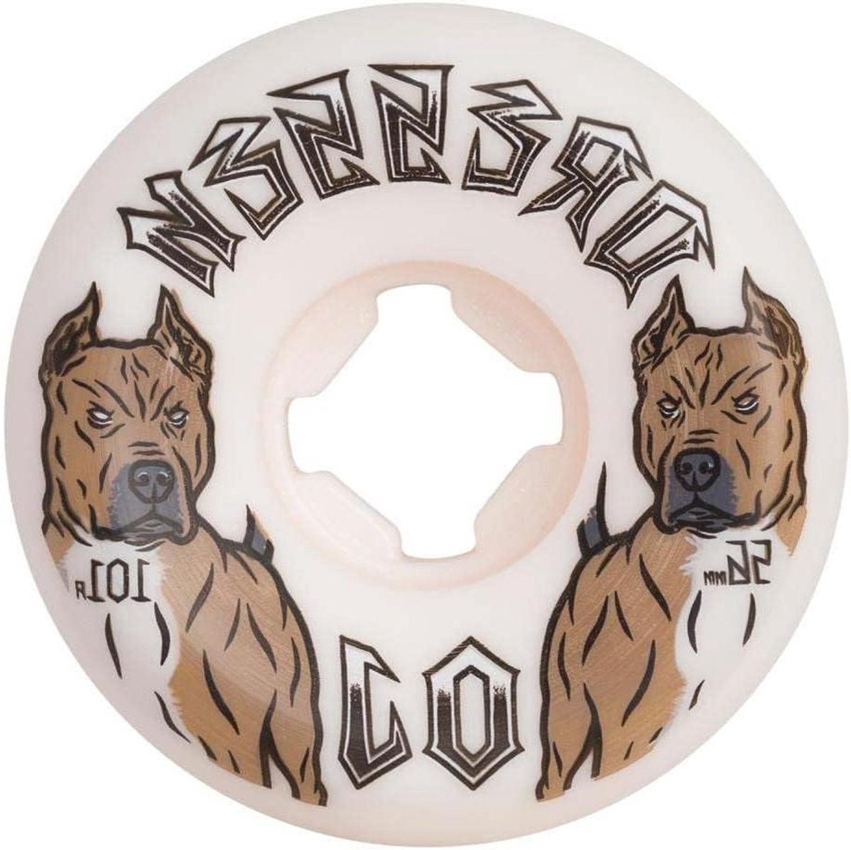 skateboard wielen combo set straat skaten asymmetrisch ontwerp 56mm 101a wit