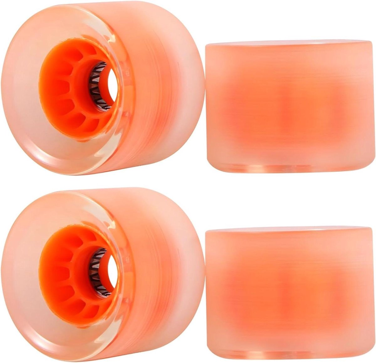 skateboard wielen cruiser wielen nachtritten verlichten zelfaangedreven led 4 pack 2 75 inch oranje