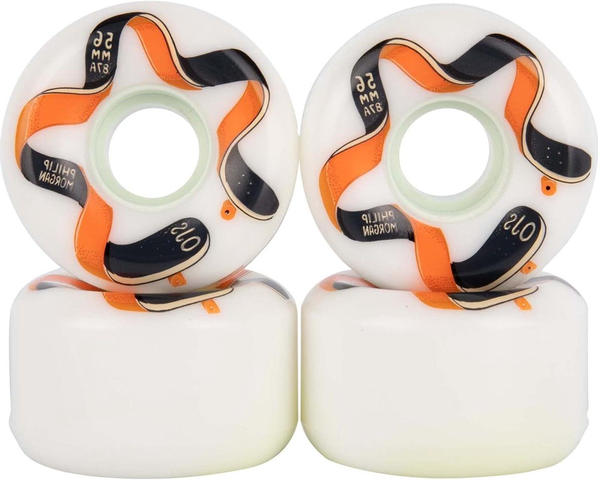 skateboard wielen cruiser wielen soepel rijden flatspot bestendig 56mm wit