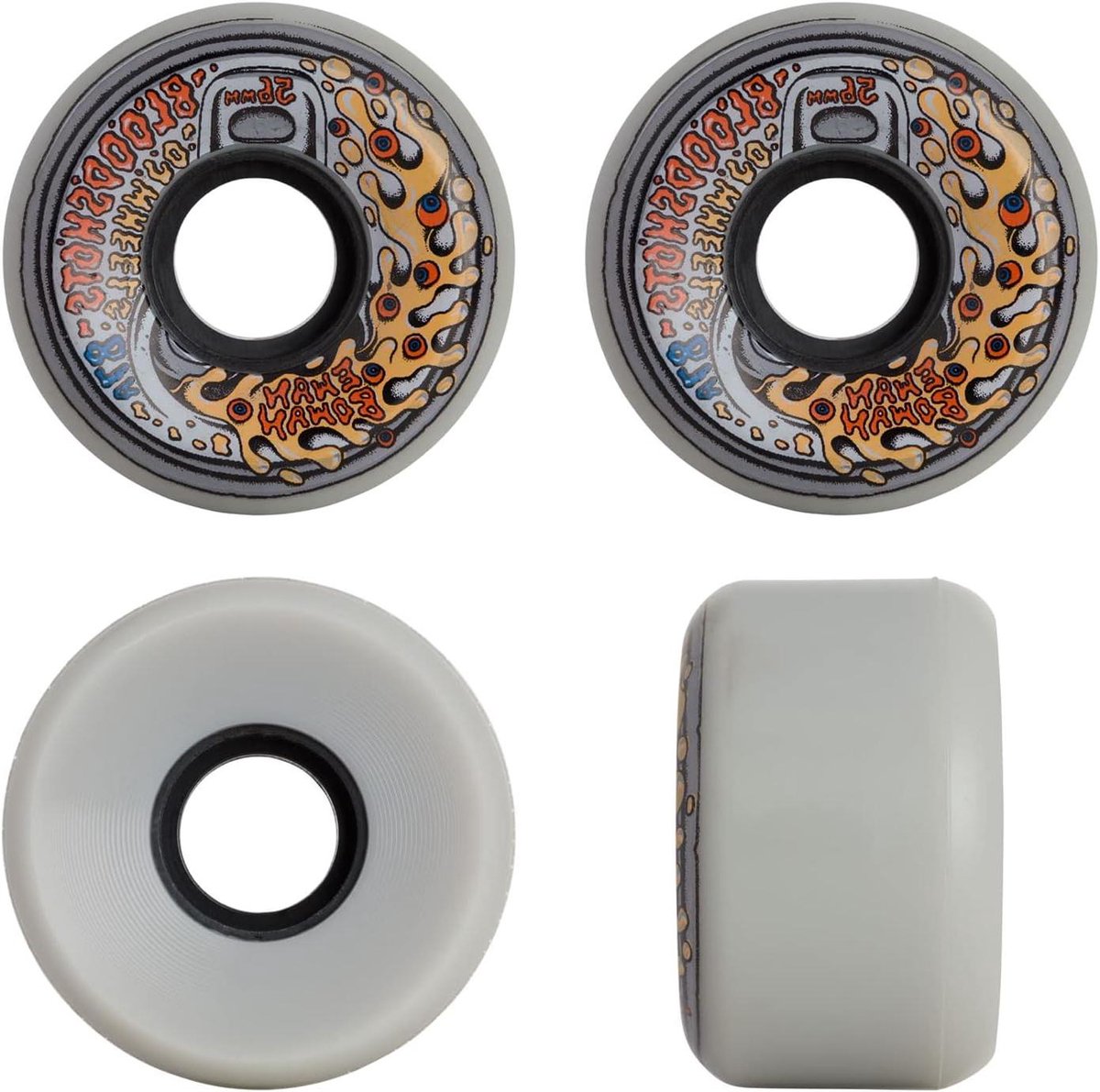 Skateboard Wielen - Cruiser Wielen - Straat Skaten - Flatspot Resistent Urethaan - 56mm 87A - Meerkleurig Skateonderdeel kopen online