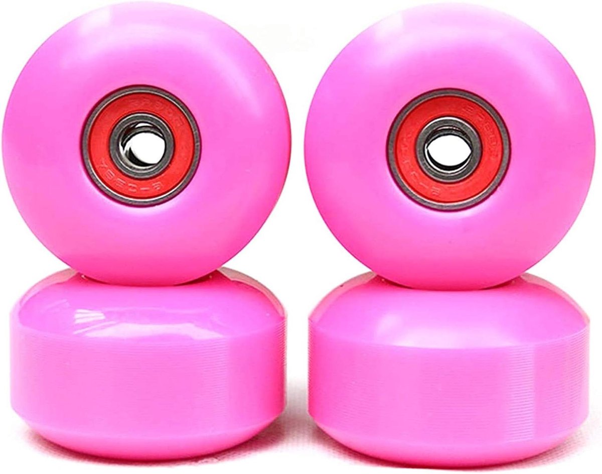 skateboard wielen cruiser wielen straat skaten met abec 9 lagers 52x32mm roze