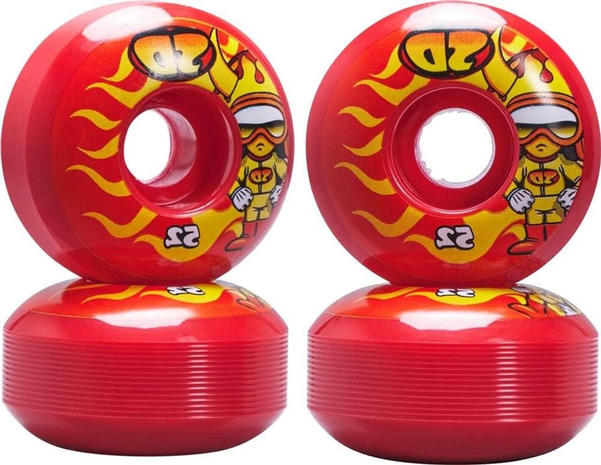 Skateboard Wielen - Hot Shot - Straat skateboarden - Hoge kwaliteit urethaan - 52 mm - Meerkleurig Skateonderdeel kopen online