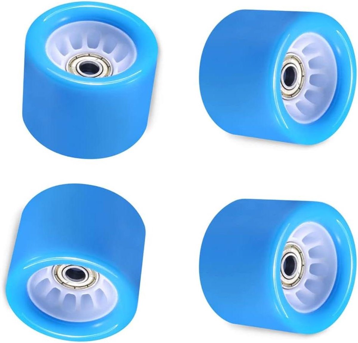 Skateboard Wielen - Longboard Cruiser - Soepel Rijden - 90A Hardheid - 60mm Diameter - Blauw Skateonderdeel kopen online