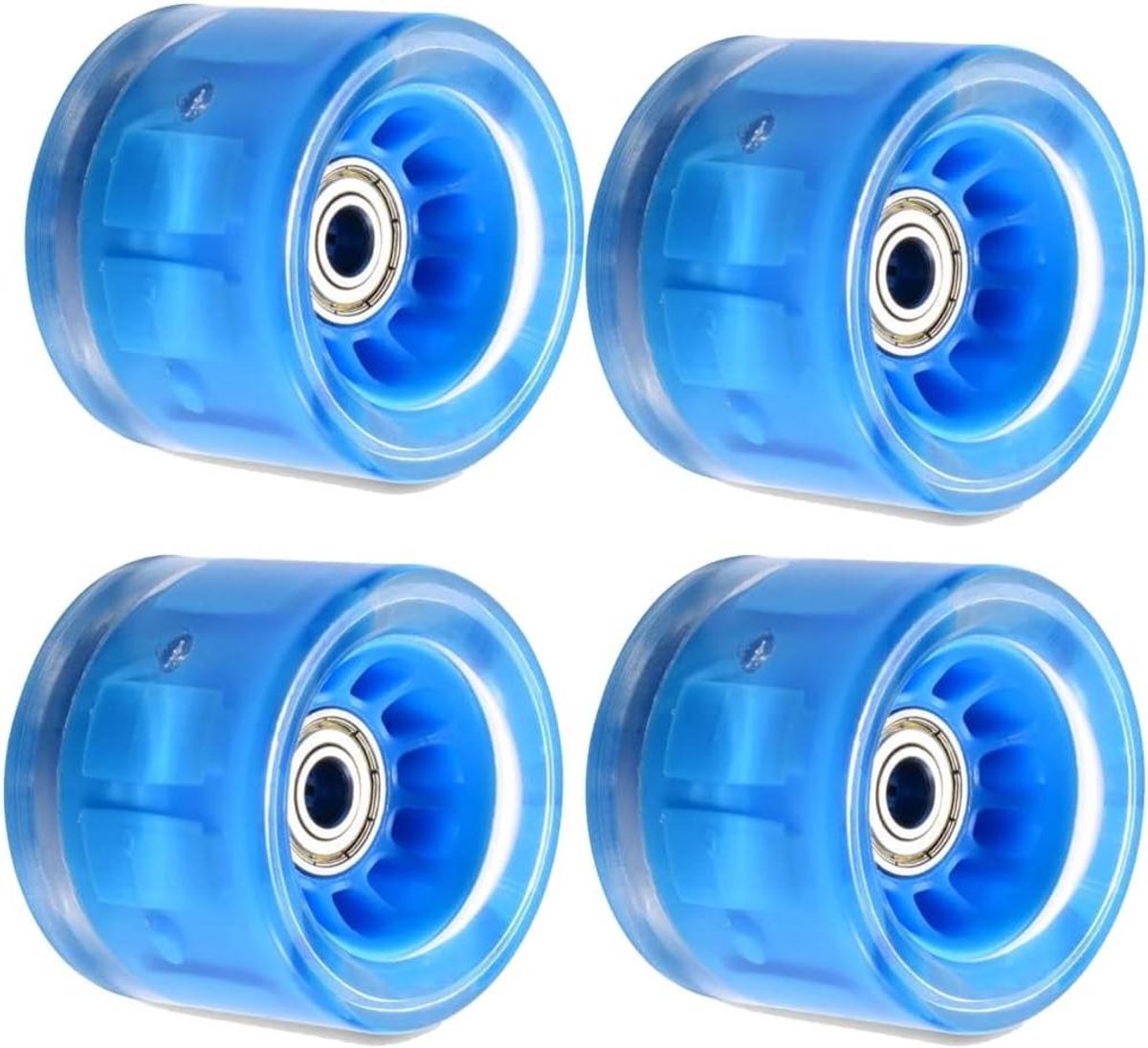 skateboard wielen longboard cruiser straat rijden met lagers 60mm 90a blauw