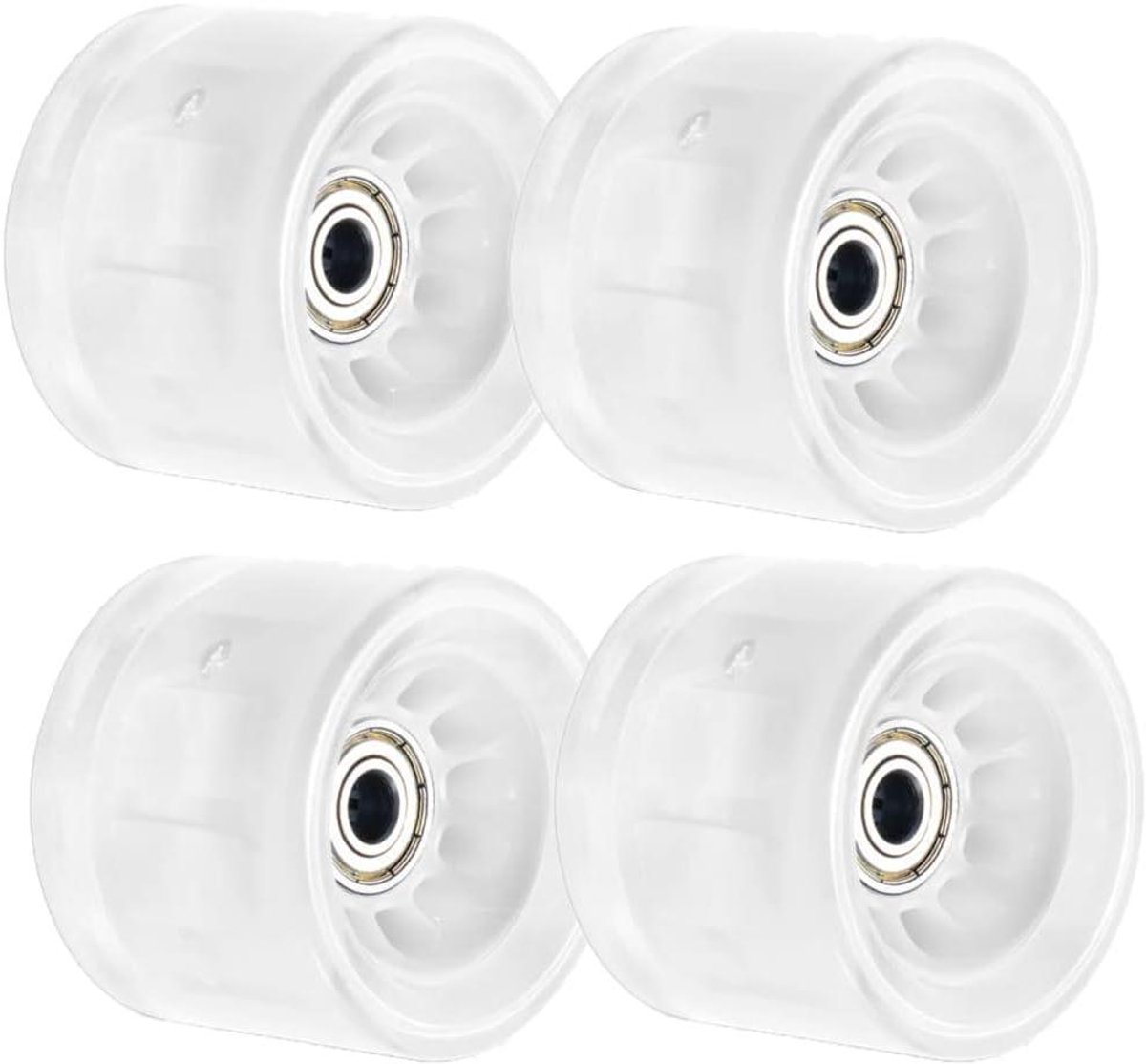 Skateboard Wielen - Longboard Cruiser - Straat Rijden - Met LED Verlichting - 60mm 90A - Wit Skateonderdeel kopen online