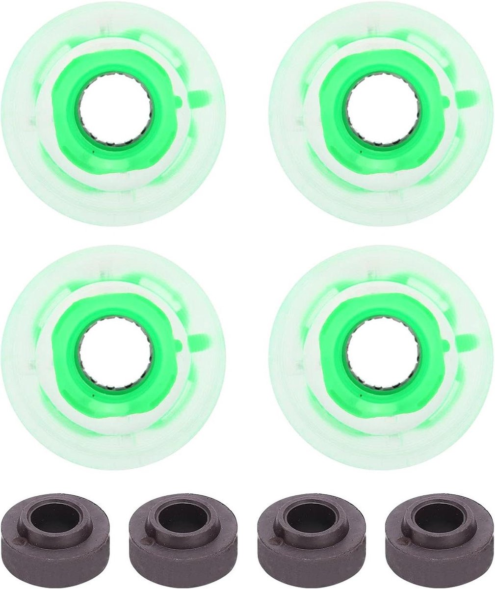skateboard wielen longboard cruisers soepele ritten hoge elasticiteit 60x45mm set 4 groen