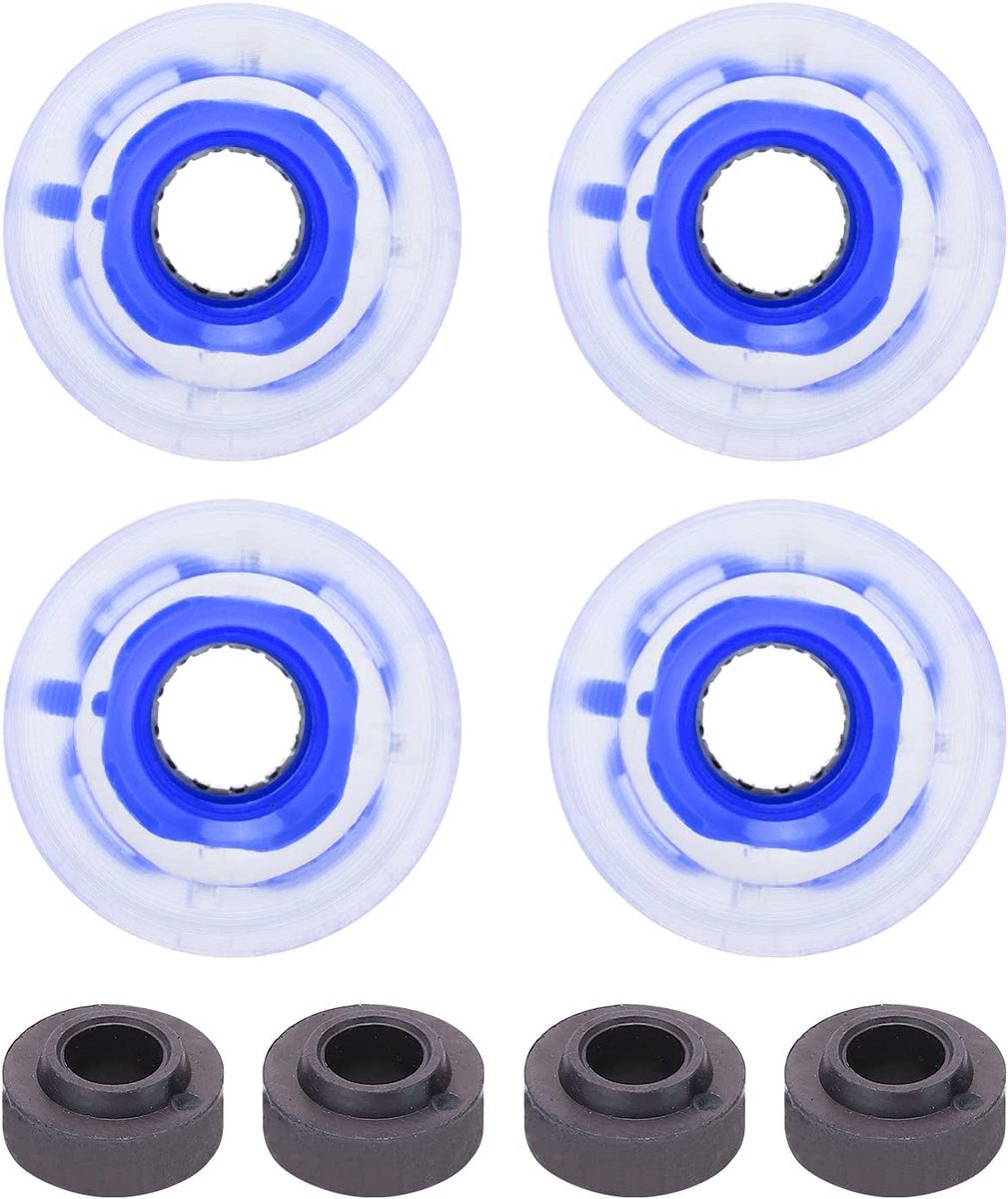 Skateboard Wielen - Longboard Wielen - Comfortabel Rijden - Hoge Elasticiteit - 60mm - Blauw Skateonderdeel kopen online