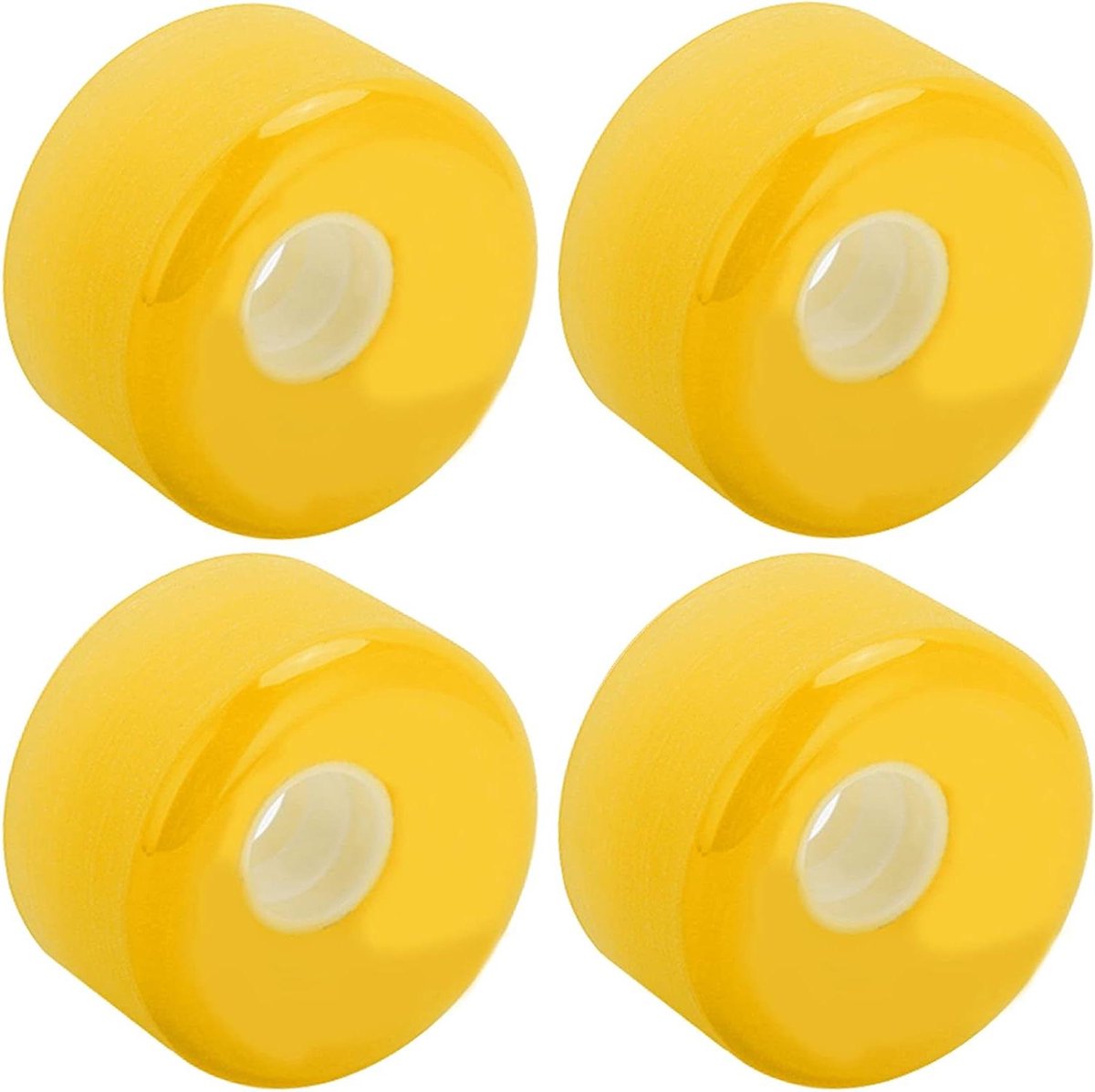 Skateboard Wielen - Longboard Wielen - Soepel Rijden - PU Materiaal - 70mm 4 stuks - Geel Skateonderdeel kopen online