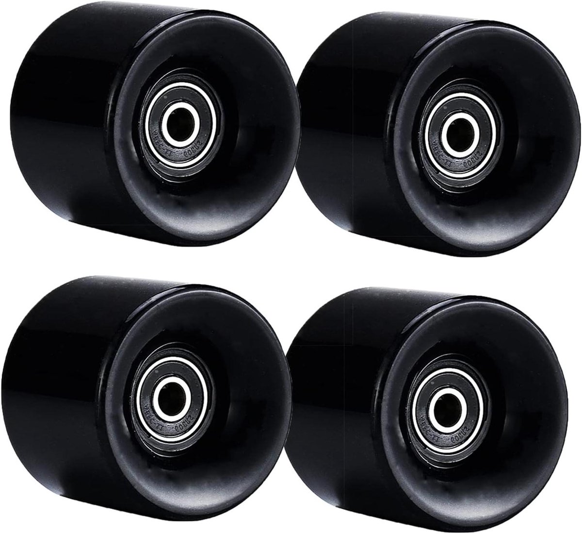skateboard wielen longboard wielen soepel rijden pu materiaal 95a 60mm set van 4 zwart