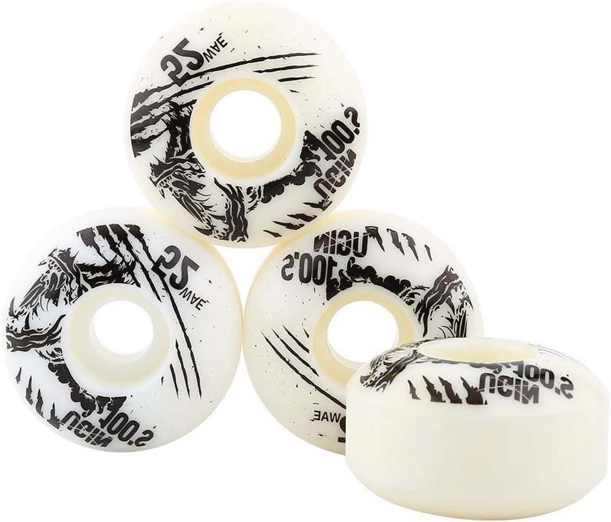 skateboard wielen longboard wielen street skating veerkrachtig pu materiaal 52mm x 30mm wit