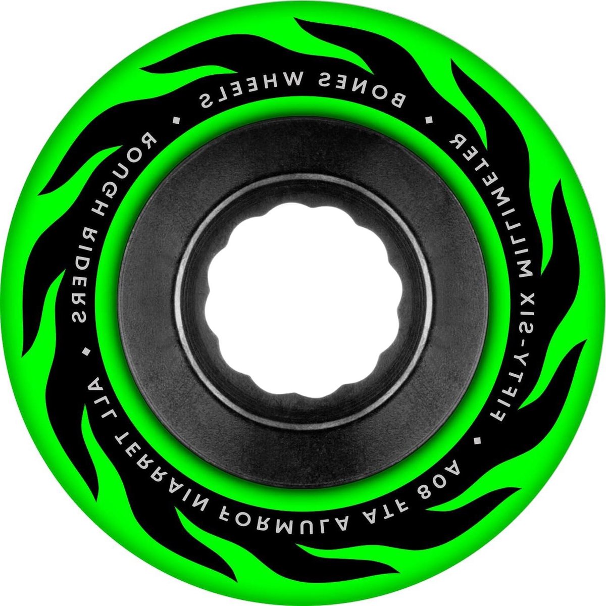 skateboard wielen onderdelen set all terrain rijden brede contactpatch 56mm 80a groen