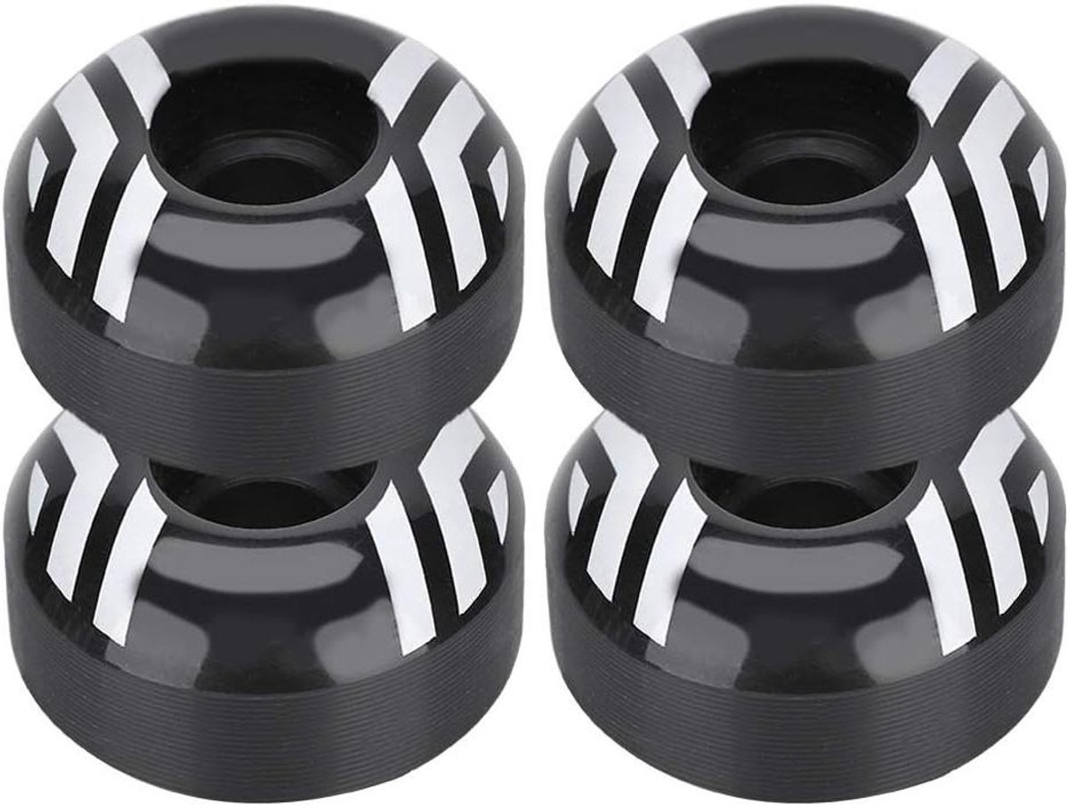 skateboard wielen pu wielen soepel skateboarden hoge elasticiteit 52 x 30 mm wit zwart