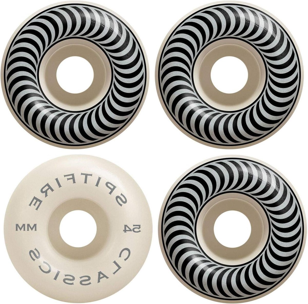 Skateboard Wielen - Set van 4 - Skateboarden - Klassieke Vorm - 54 mm - Wit Skateonderdeel kopen online