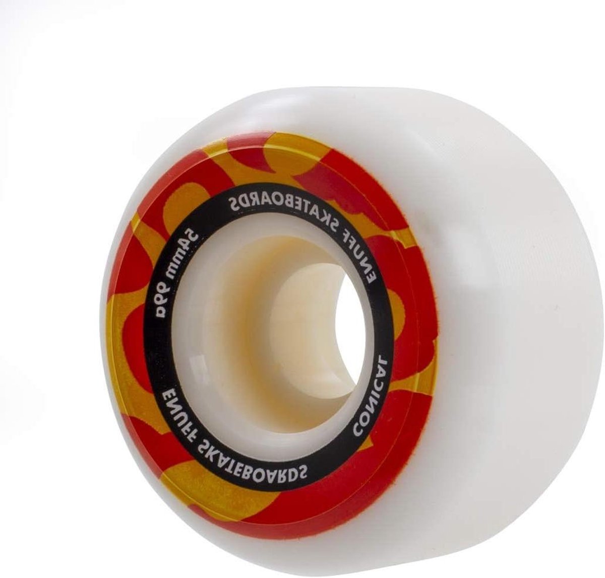 skateboard wielen set van 4 slijpen en rijden breder rijvlak 54 mm wit