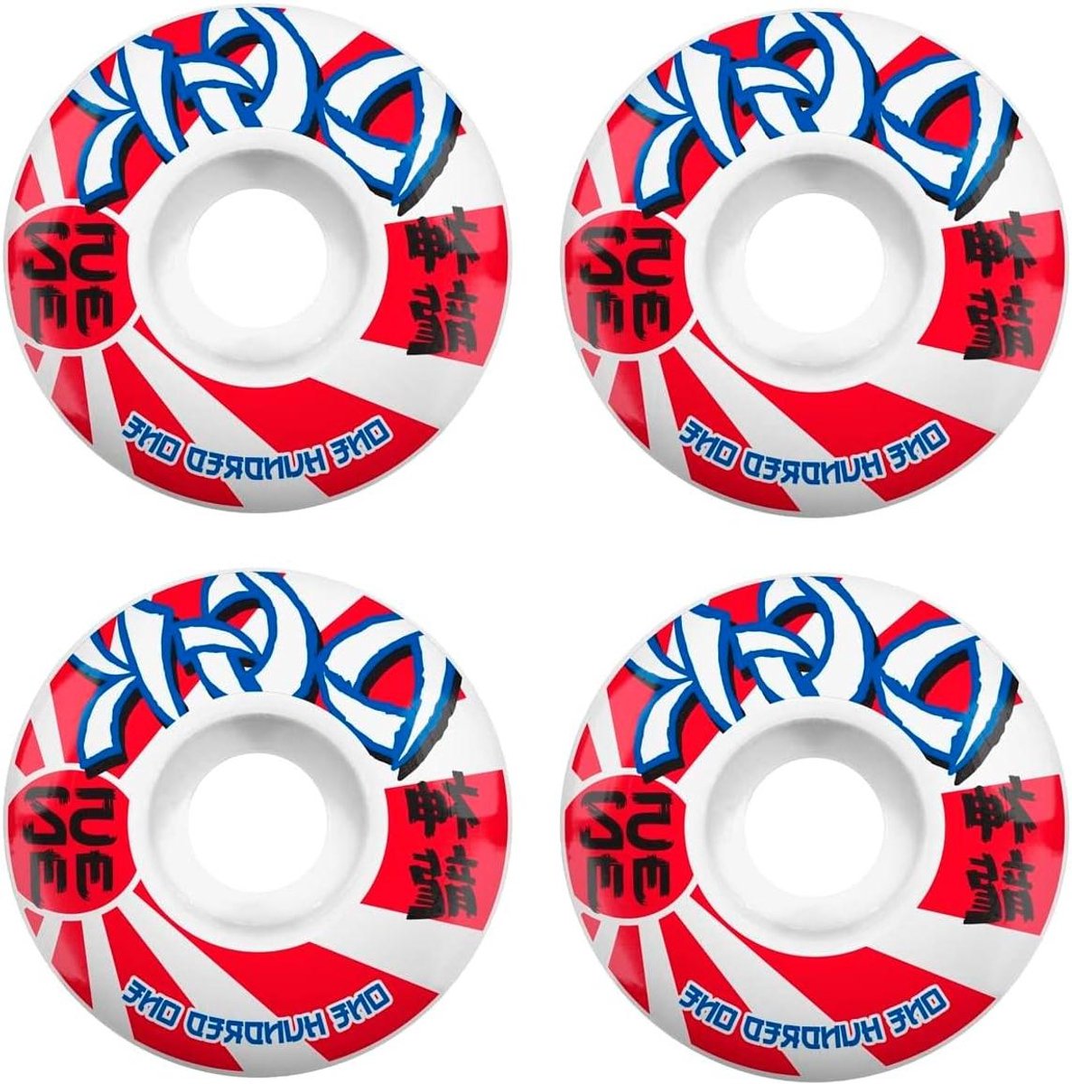 skateboard wielen set van 4 street skate duurzaam materiaal 52mm wit
