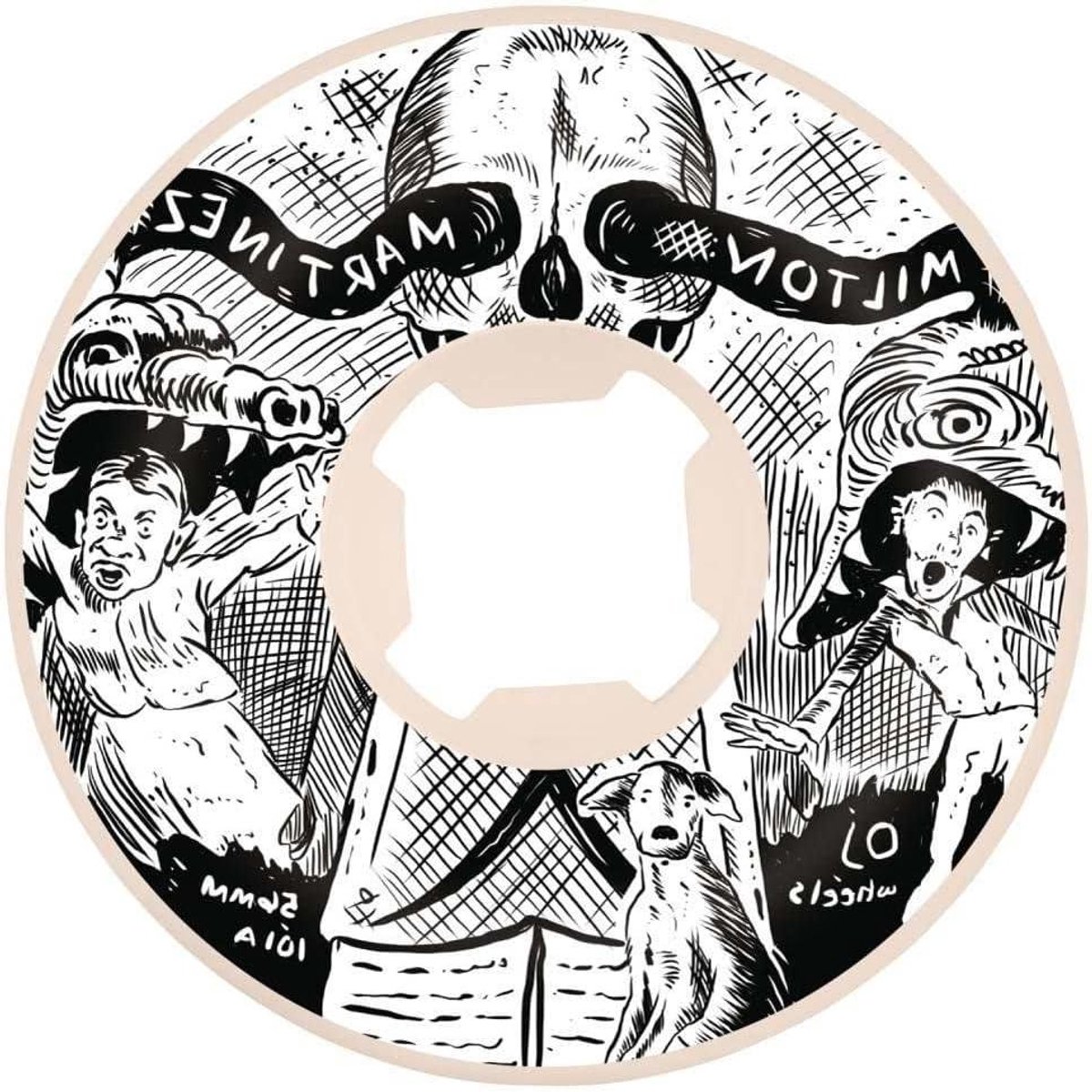 skateboard wielen set vier wielen straat skateboarden flatspot resistent 56mm diameter wit