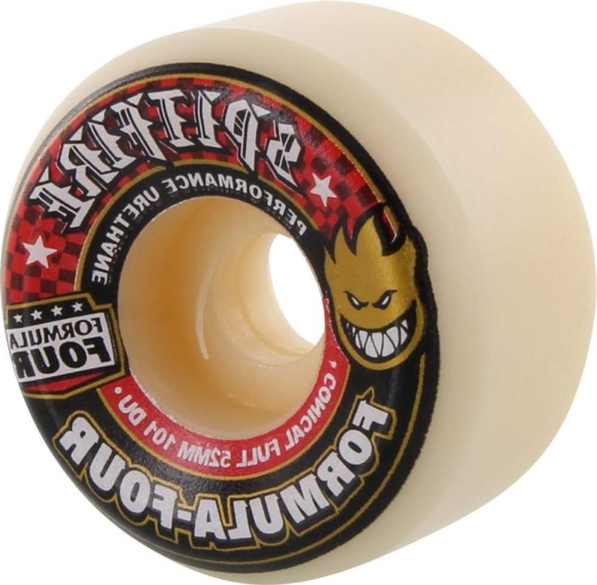 Skateboard Wielen - Set Wielen - Street Skaten - Formule 4 - 52mm - Wit Rood Skateonderdeel kopen online