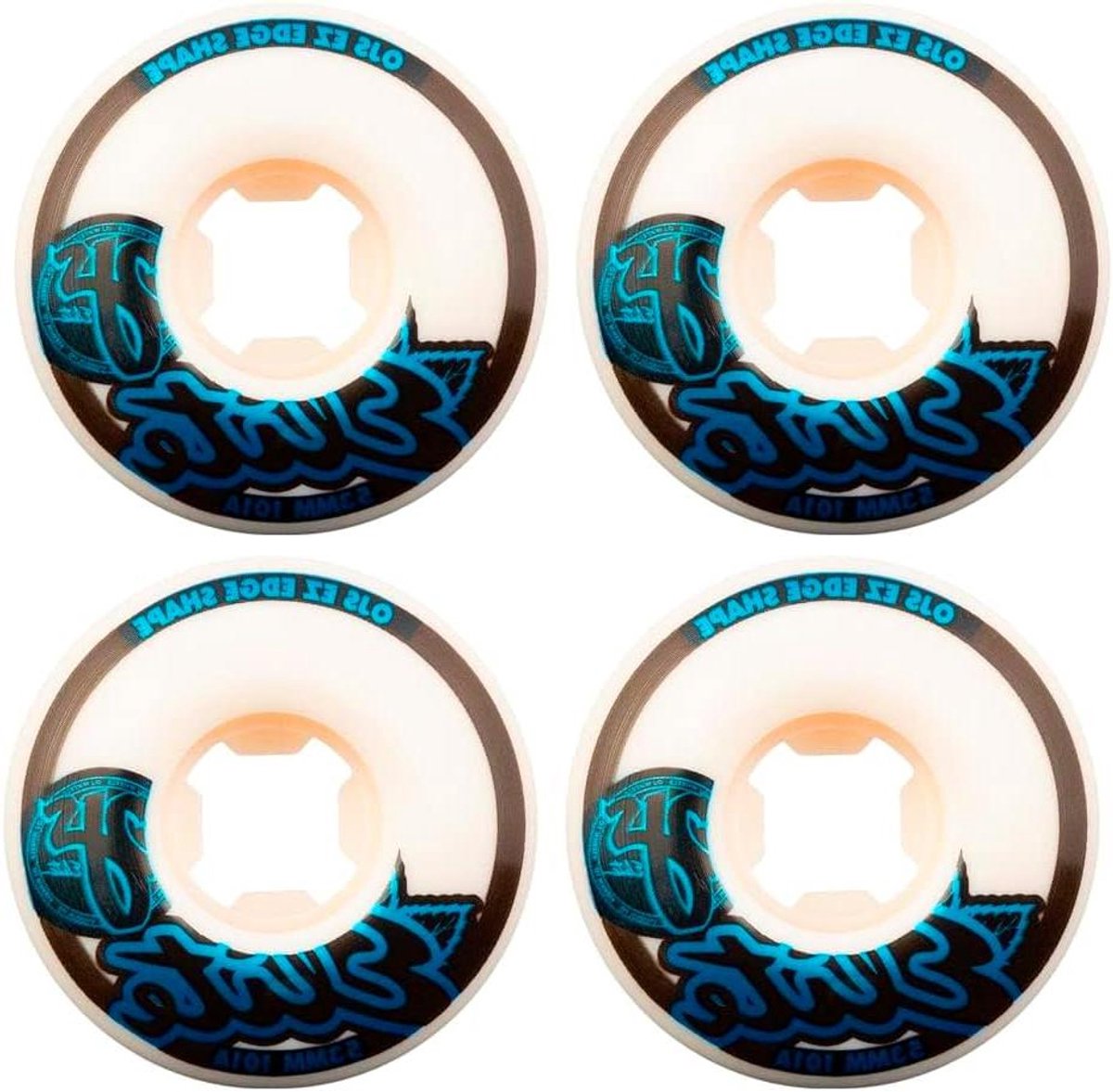 skateboard wielen skate onderdelen street cruisen elite ez edge 52 mm wit