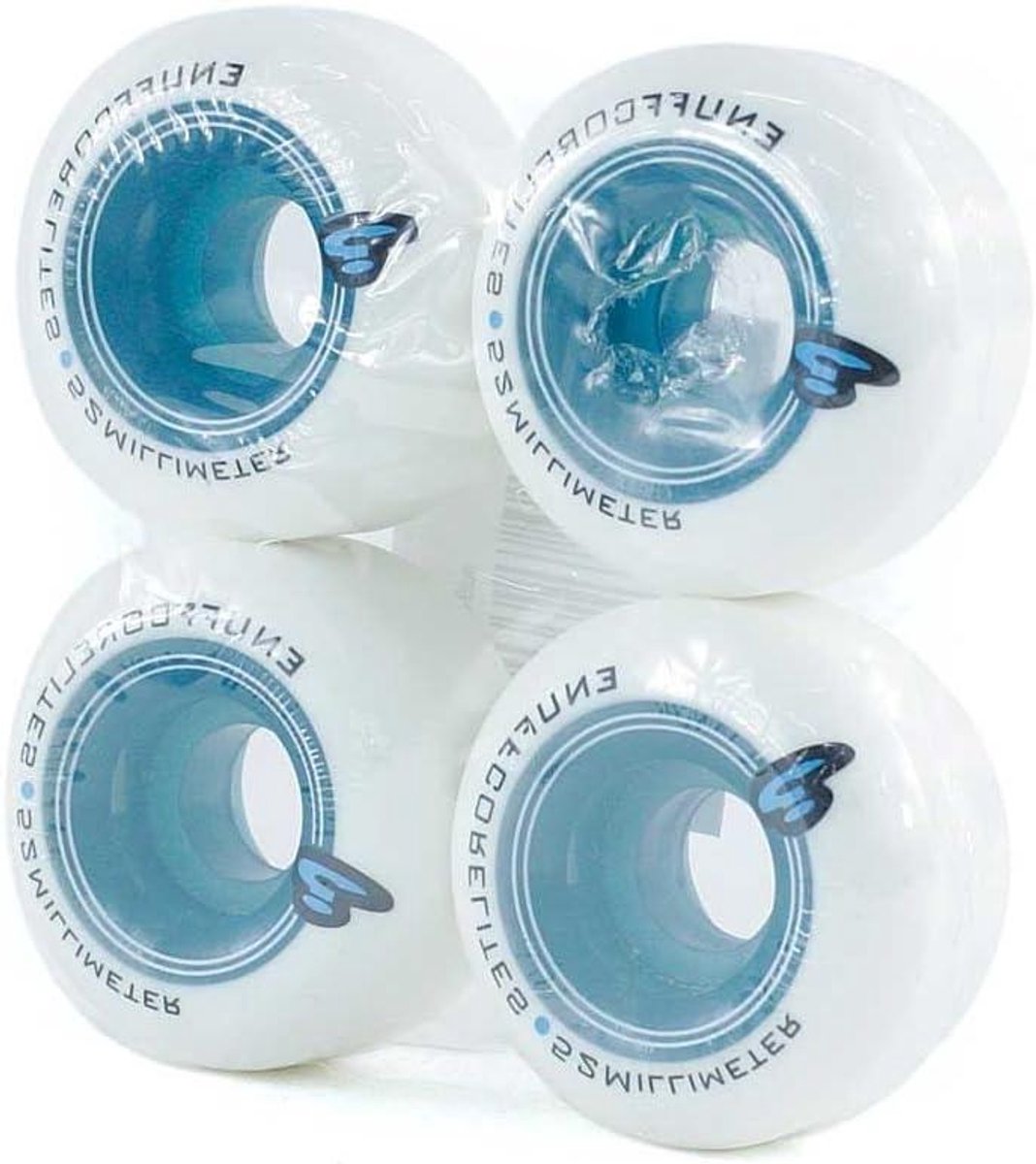 skateboard wielen skate wieltjes skaten hard materiaal 4 stuks wit blauw
